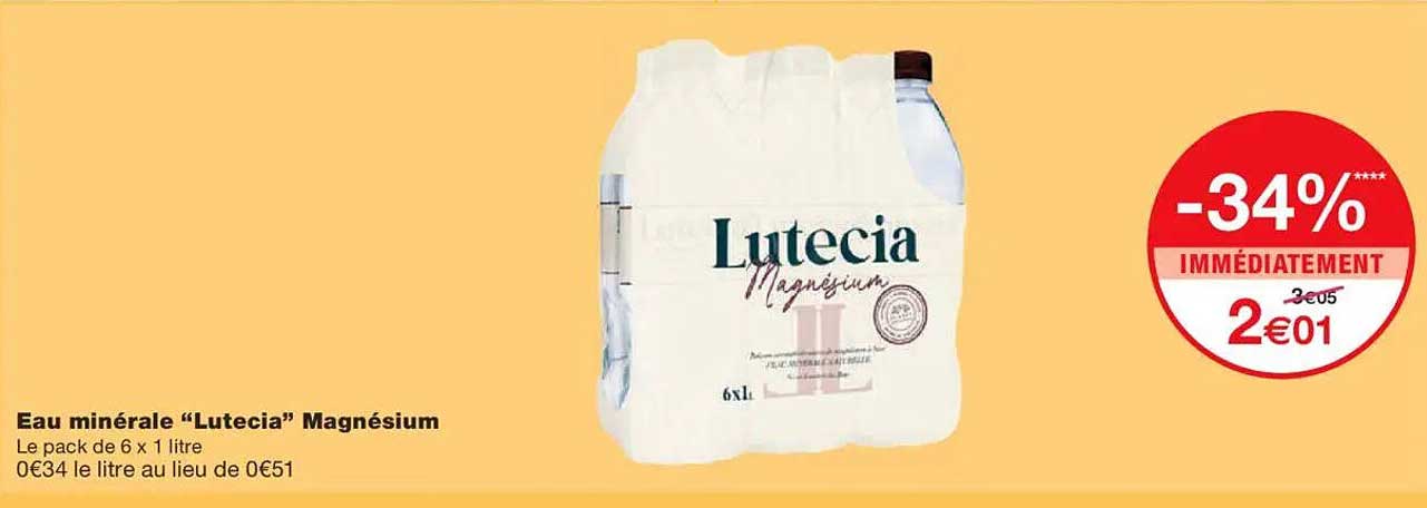 Eau minérale "Lutecia" Magnésium