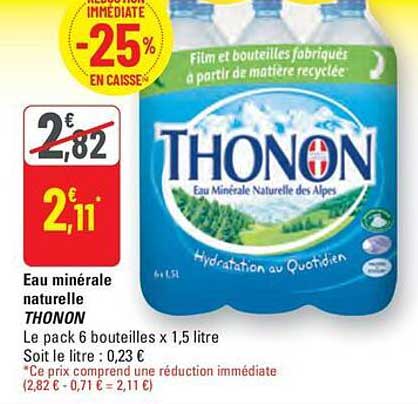 Eau minérale naturelle THONON