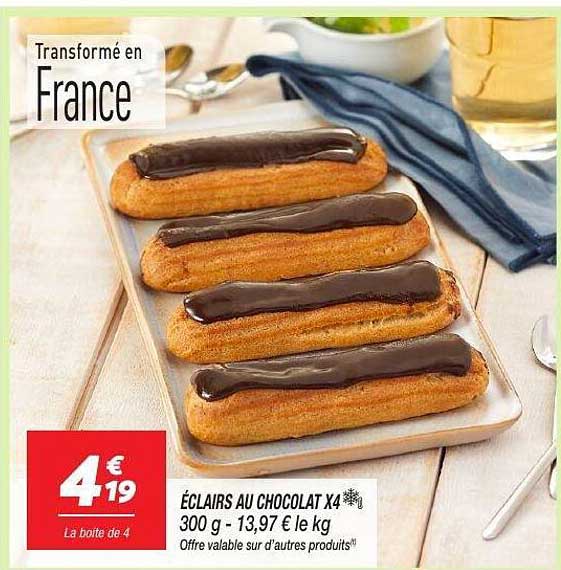 ÉCLAIRS AU CHOCOLAT X4