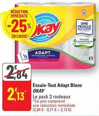 Essuie-Tout Adapt Blanc OKAY