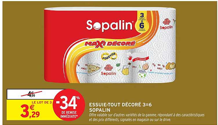 ESSUIE-TOUT DÉCORÉ 3=6 SOPALIN