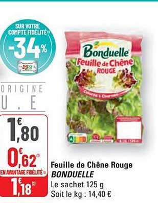 Feuille de Chêne Rouge BONDUELLE