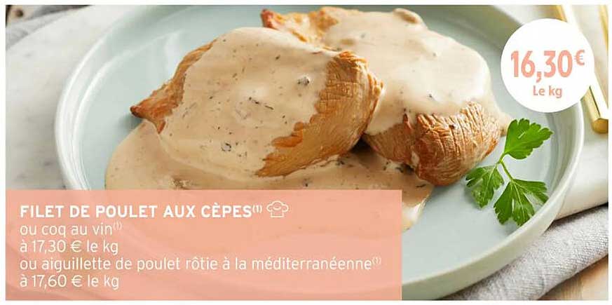 FILET DE POULET AUX CÈPES