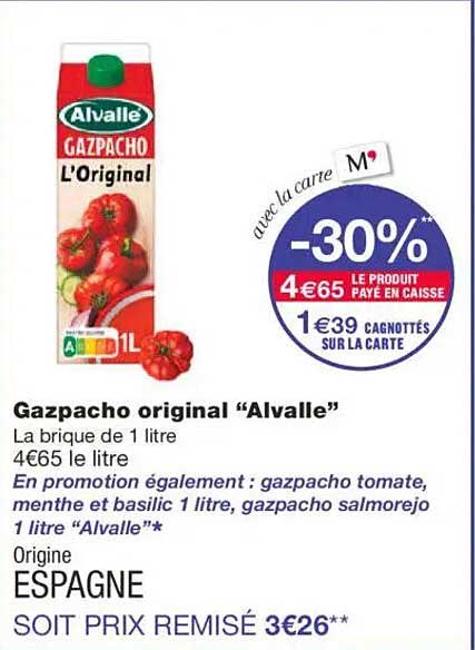 Gazpacho original “Alvalle”