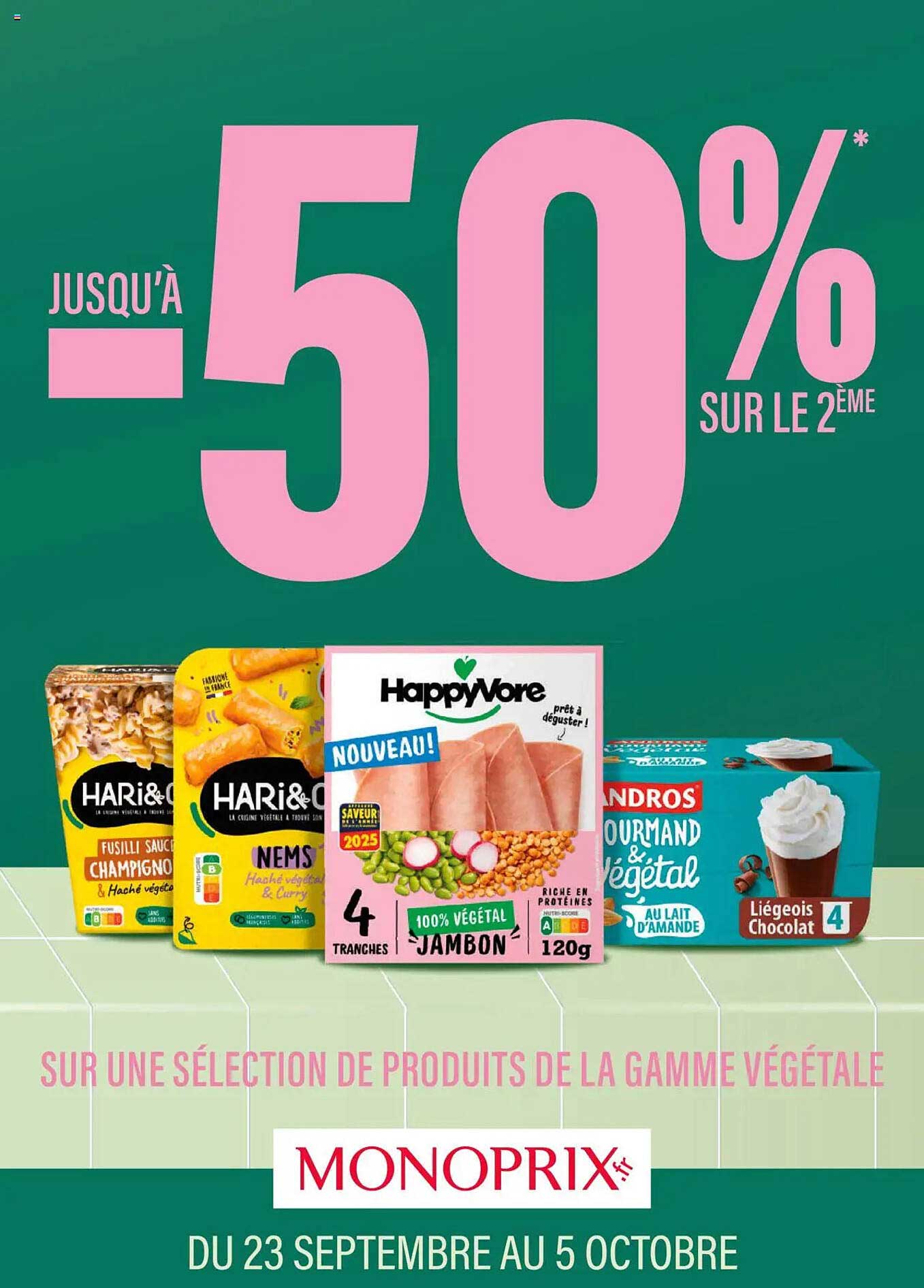 Jusqu'à -50% sur le 2ème*