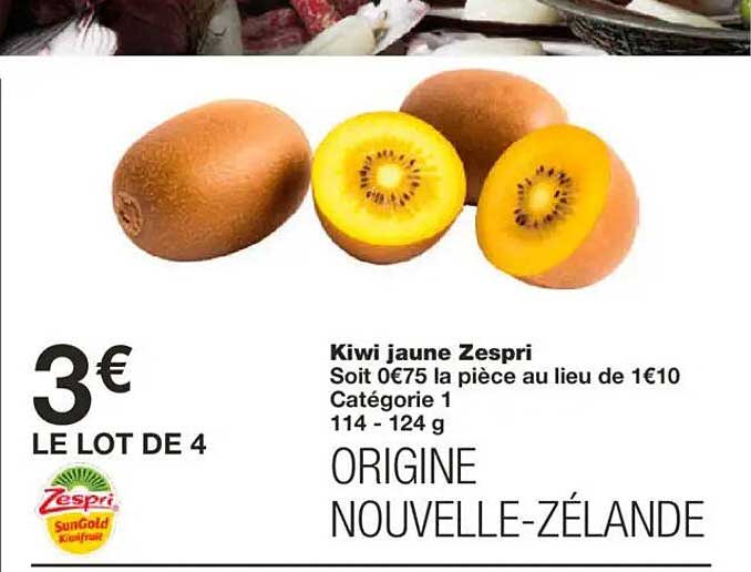 Kiwi jaune Zespri