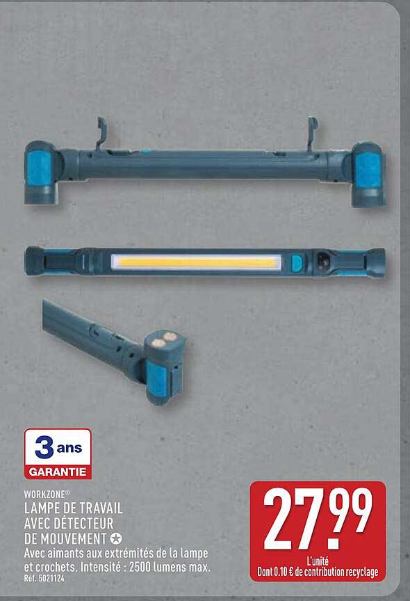 LAMPE DE TRAVAIL AVEC DÉTECTEUR DE MOUVEMENT