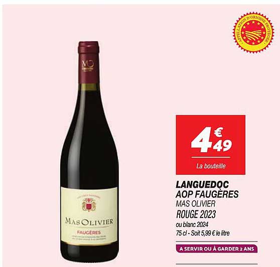LANGUEDOC AOP FAUGÈRES MAS OLIVIER ROUGE 2023