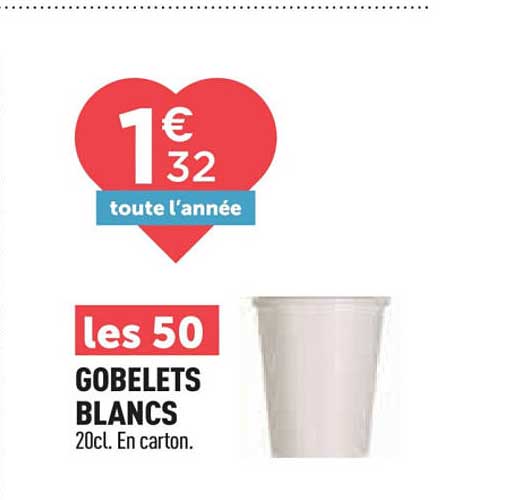 les 50 GOEBLETS BLANCS