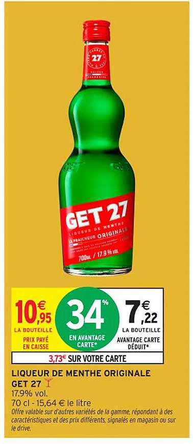 LIQUEUR DE MENTHE ORIGINALE GET 27