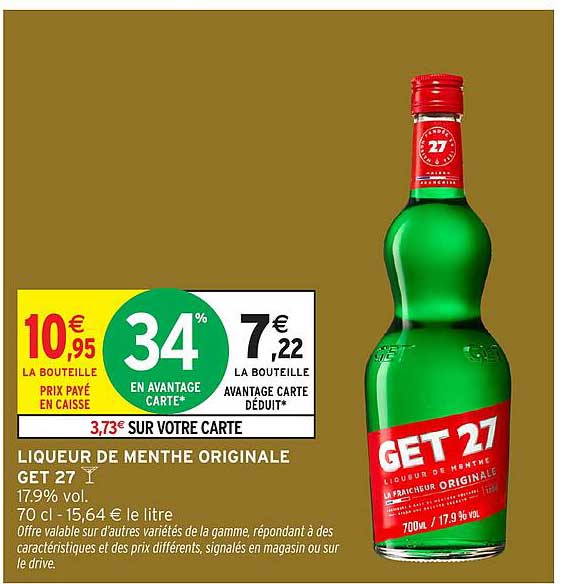 LIQUEUR DE MENTHE ORIGINALE GET 27