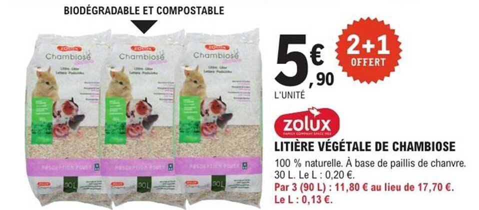 LITIÈRE VÉGÉTALE DE CHAMBIOSE