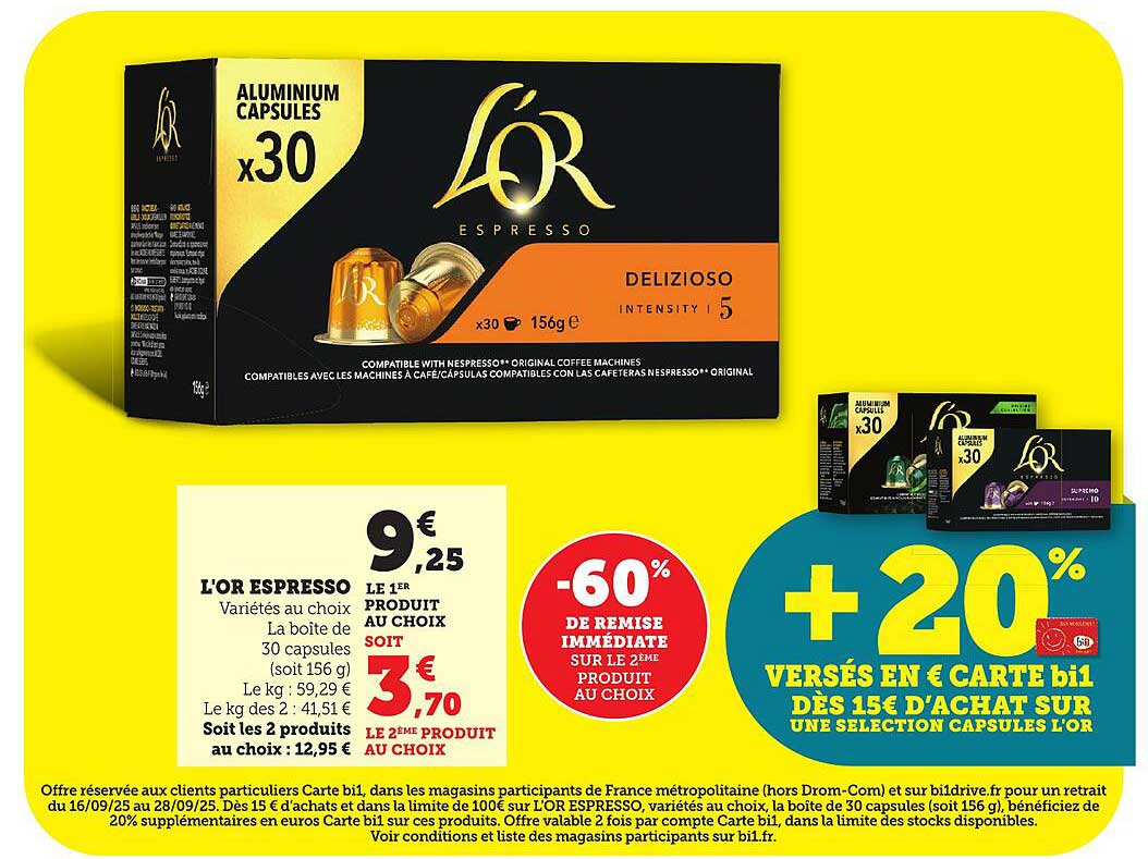 L'OR ESPRESSO Varietés au choix