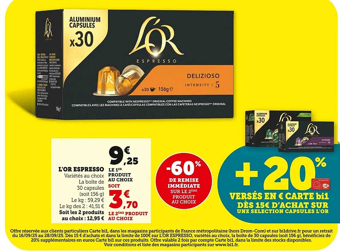 L'OR ESPRESSO Variétés au choix