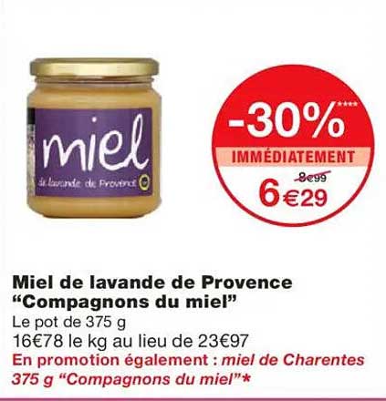 Miel de lavande de Provence "Compagnons du miel"