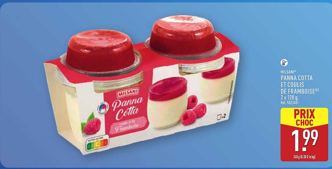 MILSA® Panna Cotta et Coulis de Framboise