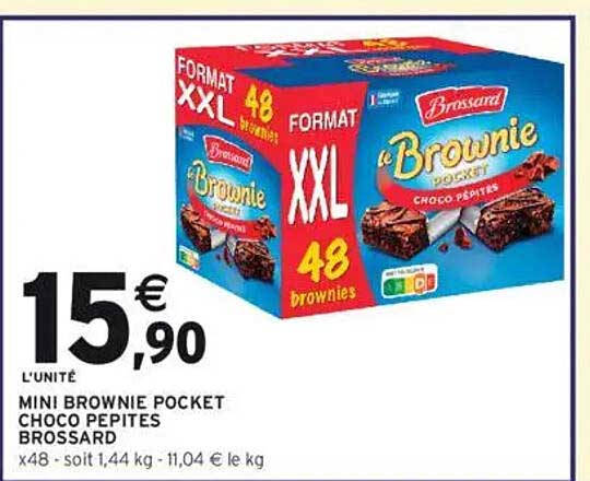 MINI BROWNIE POCKET CHOCO PEPTES BRASSARD