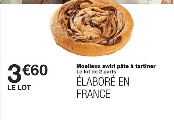 Moelleux swirl pâte à tartiner Le lot de 2 parts