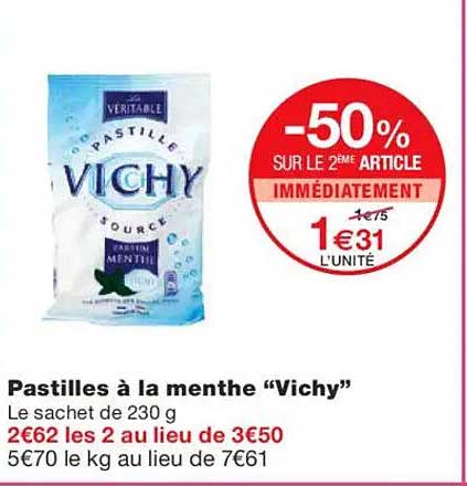 Pastilles à la menthe "Vichy"