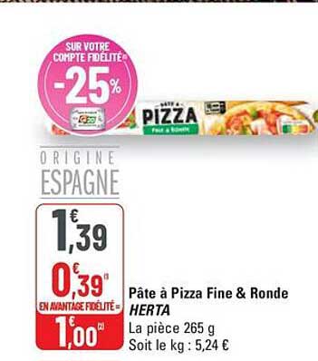 Pâte à Pizza Fine & Ronde HERTA