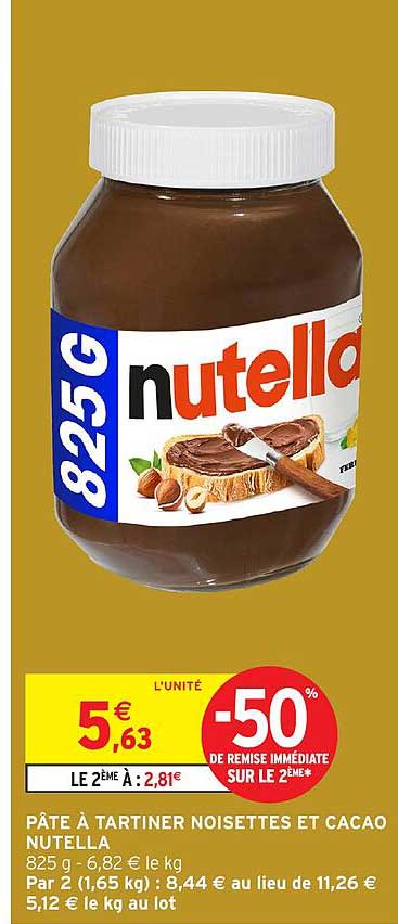 PÂTE À TARTINER NOISETTES ET CACAO NUTELLA