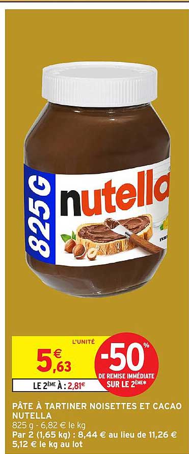 PÂTE À TARTINER NOISETTES ET CACAO NUTELLA