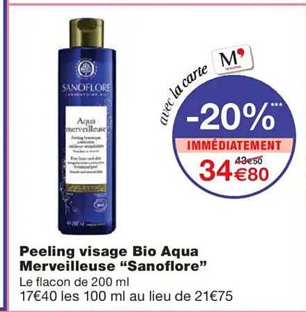 Peeling visage Bio Aqua Merveilleuse “Sanoflor”