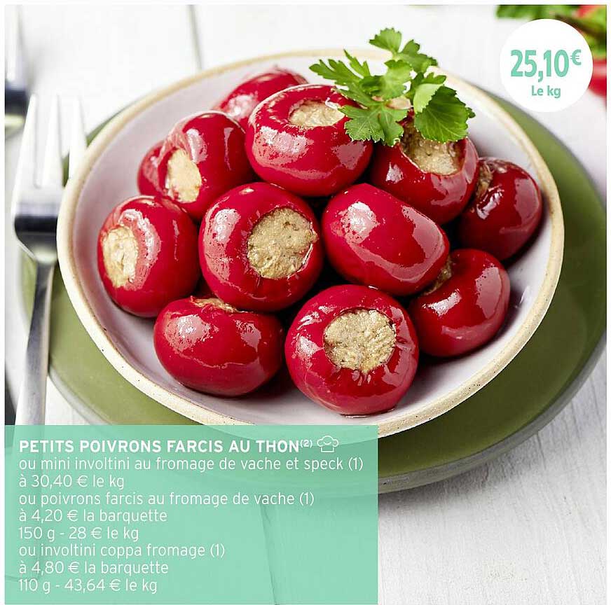 PETITS POIVRONS FARCIS AU THON