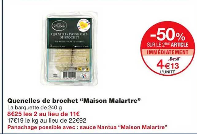 Quenelles de brochet "Maison Malarte"