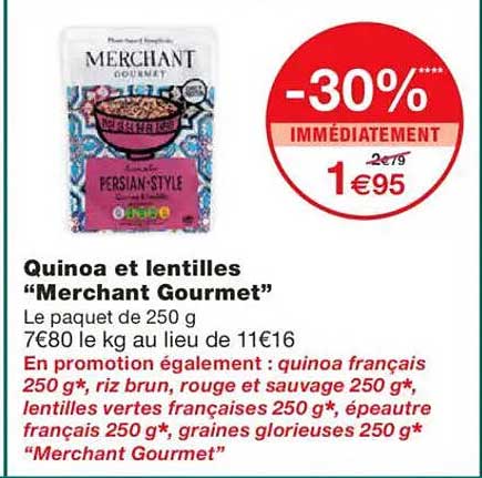 Quinoa et lentilles "Merchant Gourmet"