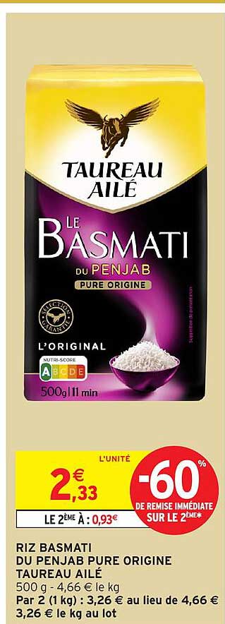 RIZ BASMATI DU PENJAB PURE ORIGINE TAUREAU AILÉ