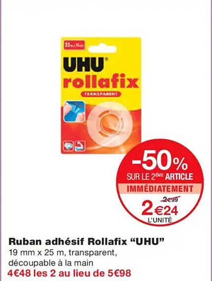 Ruban adhésif Rollafix “UHU”