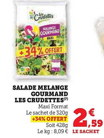 SALADE MELANGE GOURMAND LES CRUDETTE