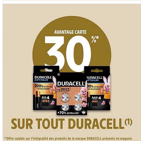 SUR TOUT DURACELL