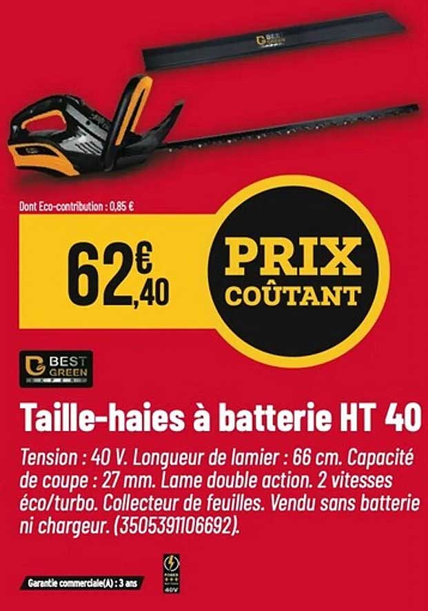 Taille-haies à batterie HT 40