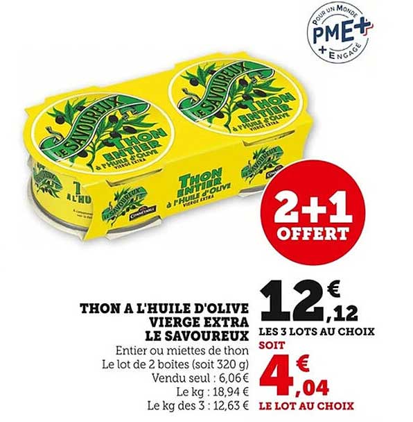 THON A L'HUILE D'OLIVE VIERGE EXTRA LE SAVOUREUX