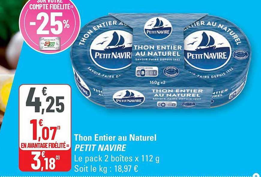 Thon Entier au Naturel PETIT NAVIRE