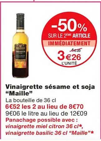 Vinaigrette sésame et soja "Maille"