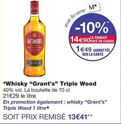 Whisky "Grant's" Triple Wood