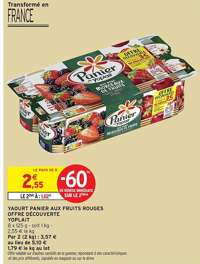 YAOURT PANIER AUX FRUITS ROUGES