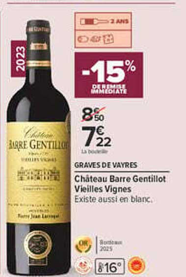 -15% DE REMISE IMMÉDIATE
