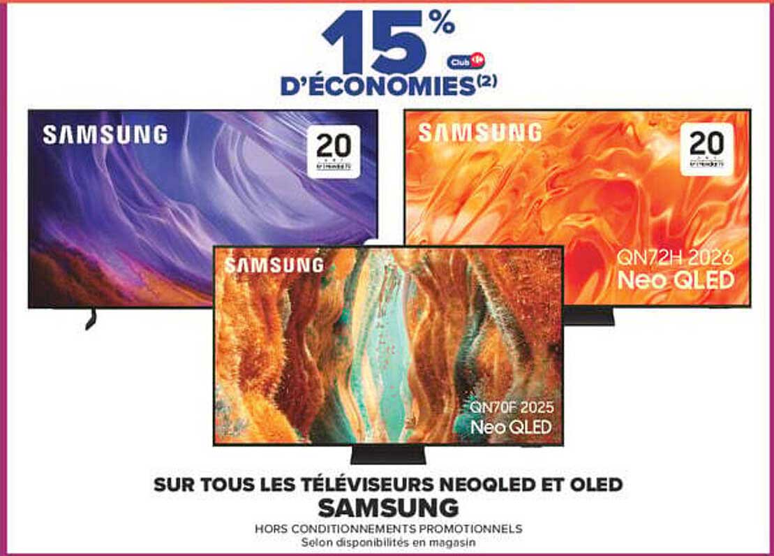 15% D’ÉCONOMIES(2)