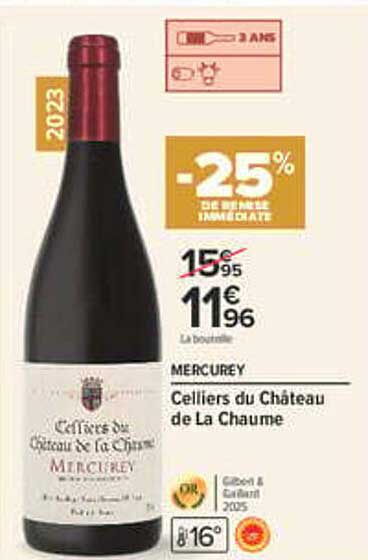-25% DE REMISE IMMÉDIATE