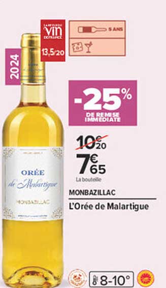 -25% DE REMISE IMMÉDIATE