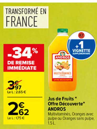 -34% DE REMISE IMMÉDIATE
