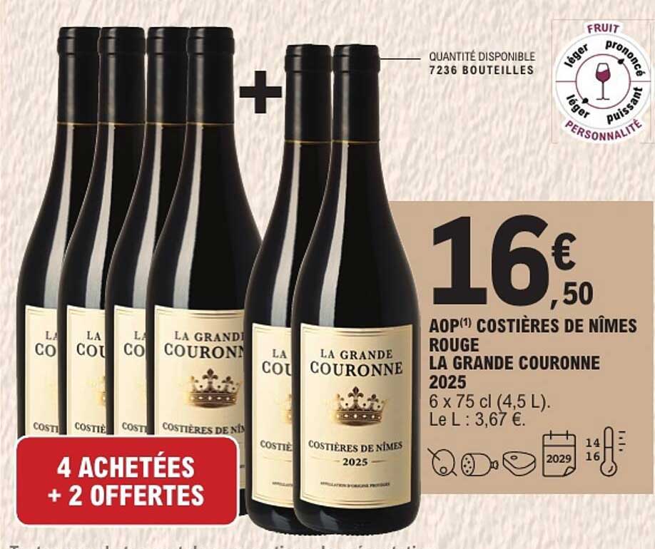 4 ACHETÉES + 2 OFFERTES