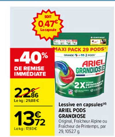 -40% DE REMISE IMMÉDIATE