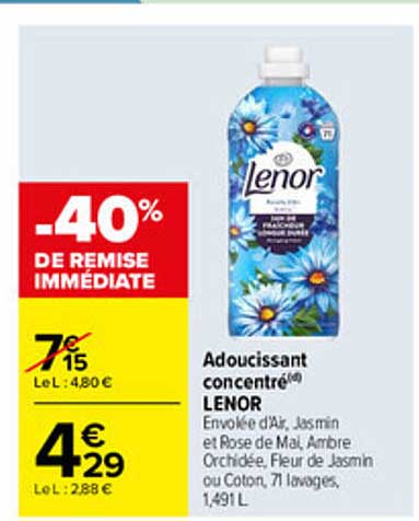 -40% DE REMISE IMMÉDIATE