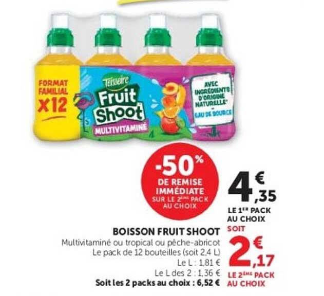 -50% DE REMISE IMMEDIATE SUR LE 2EME PACK AU CHOIX