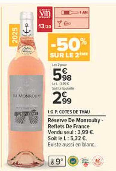 -50% SUR LE 2EME